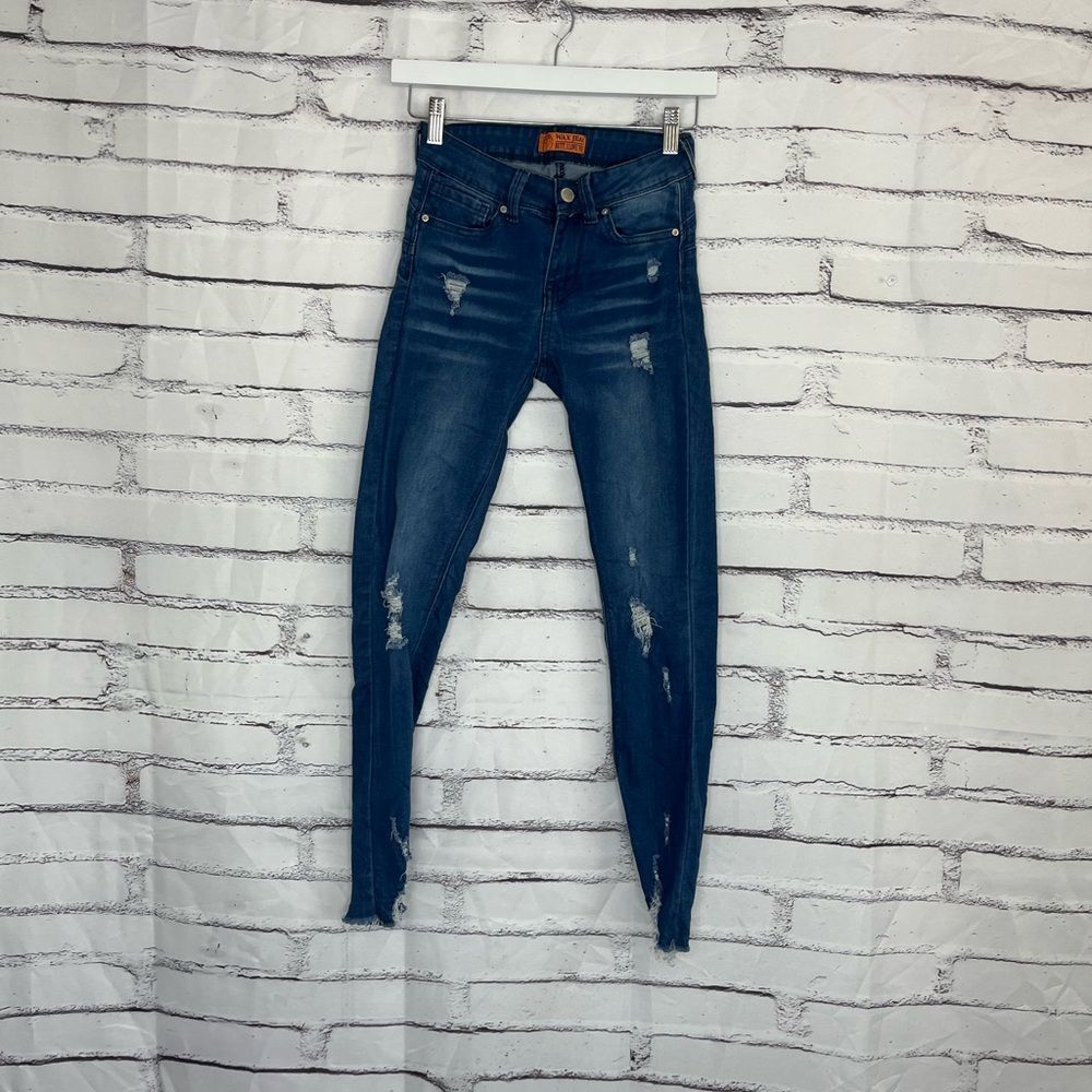 Wax Jean “Butt, I Love You” High Rise Skinny Jeans Blue Medium Wash Women’s 1/24
